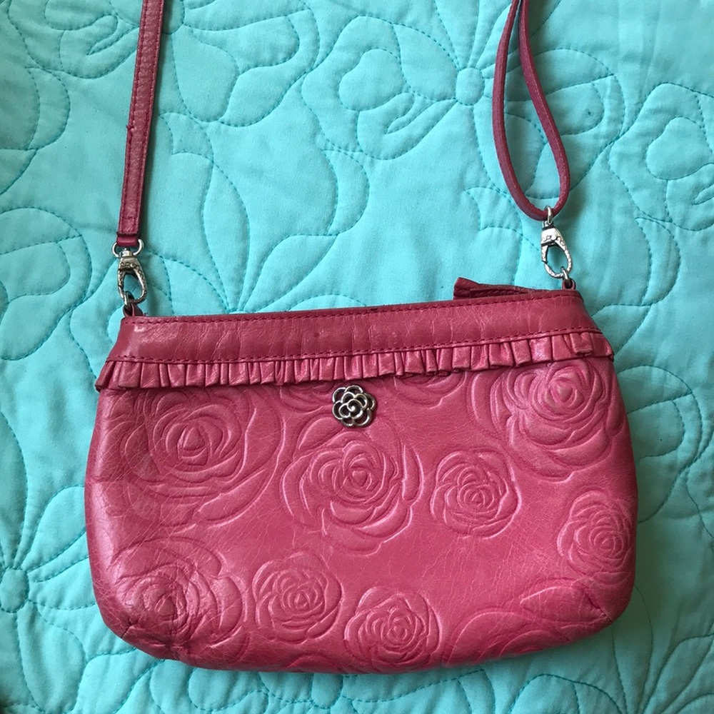 Pink Brighton rose crossbody